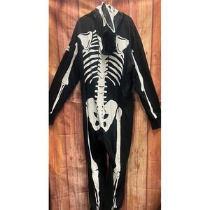 Tipsy Elves Skeleton Costume One Piece Large Zip Up Heavy Warm NWOT
